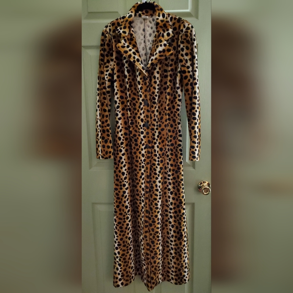 Rockabilly Leopard Fitted Coat Small